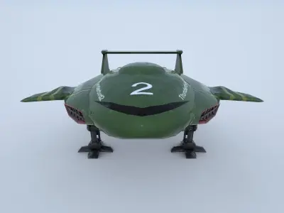 Thunderbird star wars fighter jet Low-poly 3D model