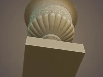 Planter Urn Low-poly 3D model