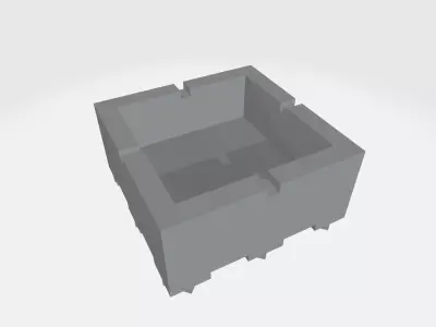 Ashtray styrofoam box 3D print model