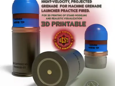 M918 40mm Projected Grenade Shell Projectile Cartridge 3D model