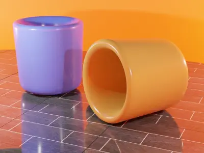 3d Mug two coffee mugs Free 3D model