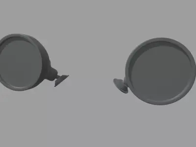 Car Mirror 030 Low-poly 3D model