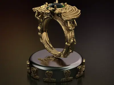 family ring 3D print model