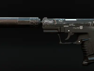 P22 Gun - Asset 3D model