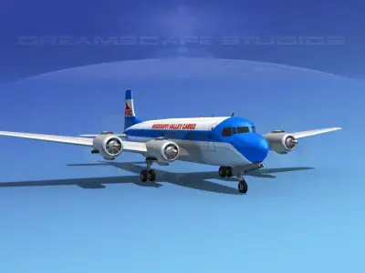 Douglas DC-6 Mississippi Valley Cargo 3D model