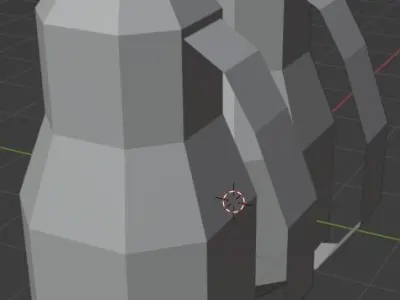 Low-Poly Jetpack pair of missiles 3D print model