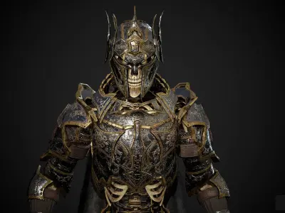 Skeleton Lord Low-poly 3D model