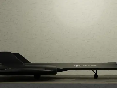 Lockheed SR-71 Blackbird Low-poly 3D model