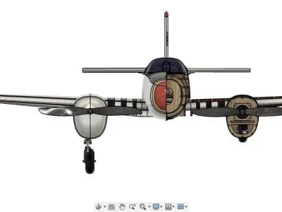 ST-1 RC Aircraft Low-poly 3D model