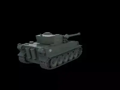 1959 German Heavy Tank Tiger 3D Model 3D print model
