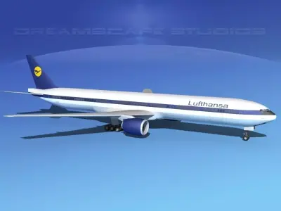 Boeing 777-300 MP Lufthansa 3D model