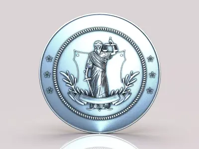 United States District Court seal 3D print model