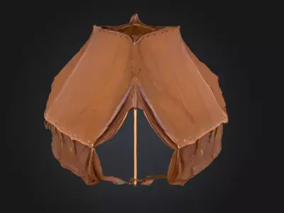 Large Medieval Camp Low-poly 3D model