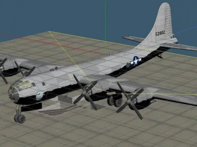 NACA B-29 X plane mother ship 3D model