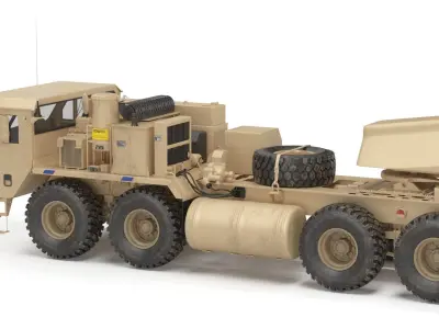 Hemtt M983 Tractor Truck with AN TPY2 X-Band Radar Defense 3D model