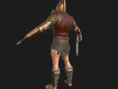 gladiator greek warrior Low-poly 3D model