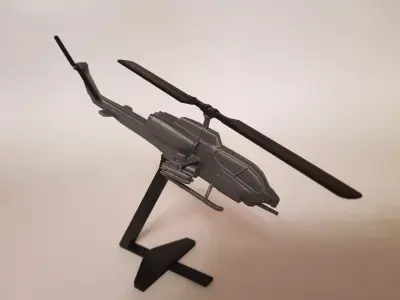 Super Cobra Helicopter scale model with stand 3D model