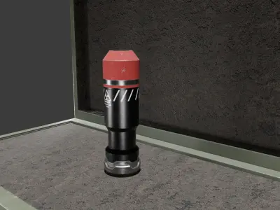 Futuristic grenade Low-poly 3D model