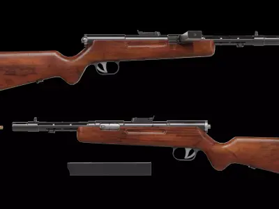 kpist m39 Swedish submachine gun Low-poly 3D model