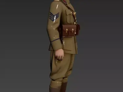 WW2 British Military Officer 3D model