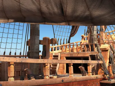 Sail Warship 3D model