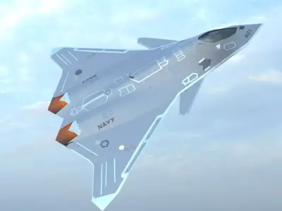 fa-xx fifth generation fighter jet Low-poly 3D model