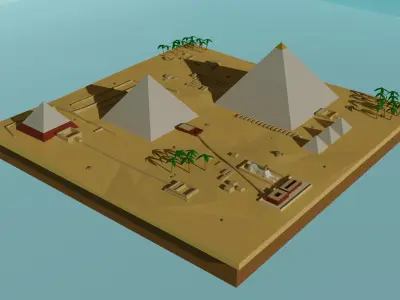 Great Pyramid of Giza Low-poly 3D model