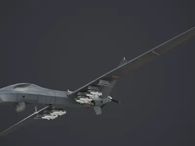 WingLoong II UAV Low-poly 3D model