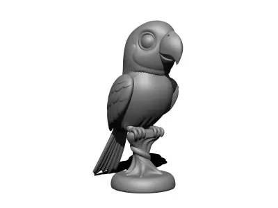 cartoon parrot 3D print model