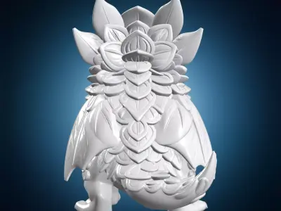 Leaf Dragon Fantasy Creature 3D Print Model 3D print model