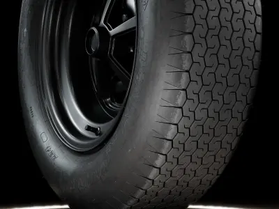Dunlop CR65 600L 15 Front and Rear Tyres 3D model