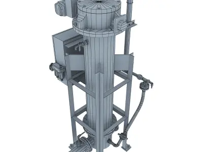 T Type PR pump Low-poly 3D model