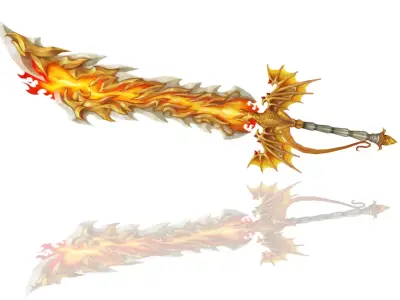 Dragon Breath Big Sword Low-poly 3D model