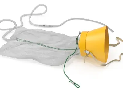 Airplane Passenger Oxygen Mask Low-poly 3D model