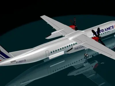 Air france Regional dash 8-400 3D model
