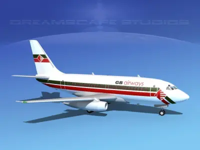 Boeing 737-100 GB Air 3D model