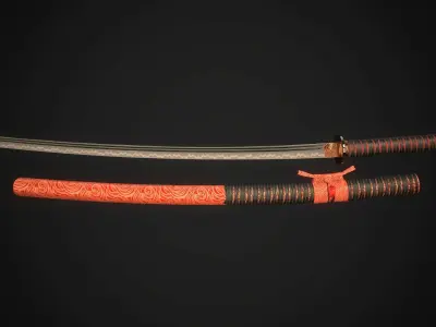 Katana 03 Low-poly 3D model