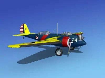 Martin B-10 V03 USAAC 3D model