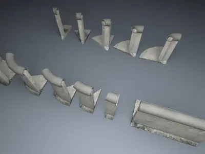 Berlin Wall 2nd gen Element 3D model