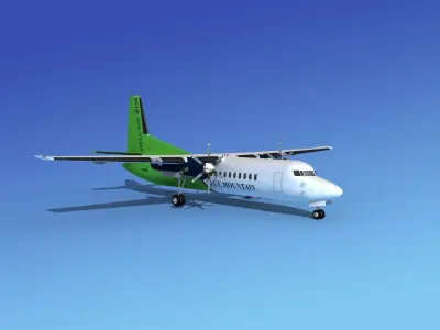Fokker 50 Blue Mtn Aviation 3D model