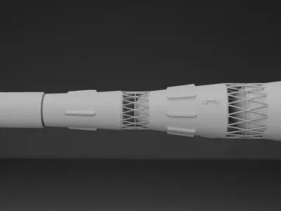 N1 Rocket Low-poly 3D model