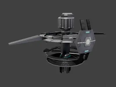 Low poly Space Station Low-poly 3D model