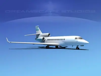 Dassault Falcon 7X V17 3D model
