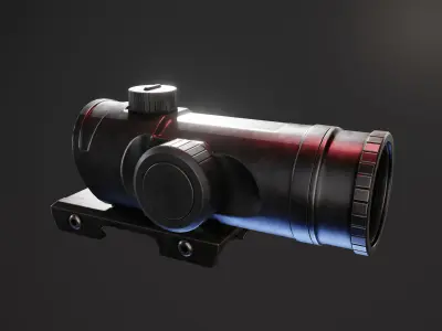 Pilad Brevis Prismatic Scope Low-poly 3D model