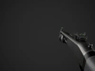 870 MCS Shotgun Low-poly 3D model