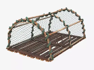 Crab Trap 03 Low-poly 3D model