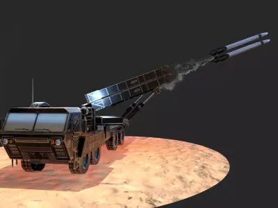 MIM-104 Patriot Low-poly 3D model