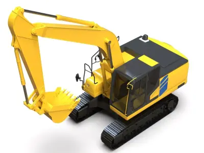 PC200-11 Hydraulic Crawler Excavator 3D model