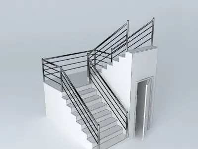 Staircase with closet Free 3D model