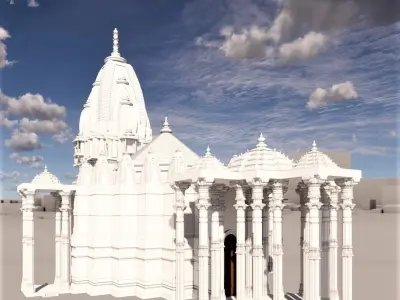indian hindu temple mandir 3D model